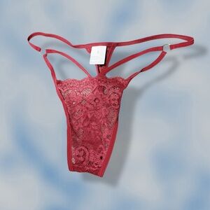 Elegant Lace Women's Intimate in Red, size S